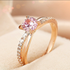 18K rose gold round cut jewelry